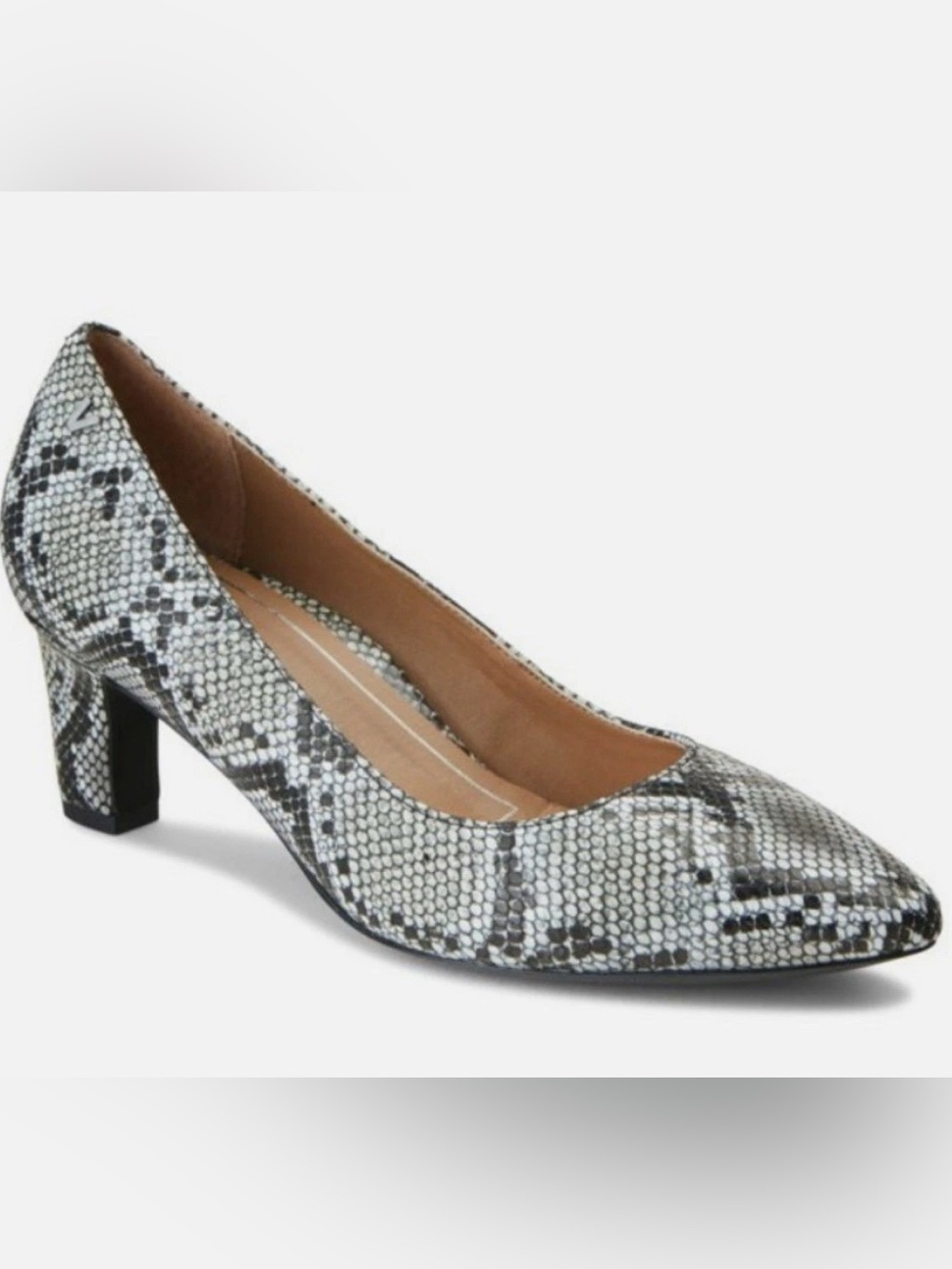 Vionic Womens Madison Mia Natural Snake PUMPS Size 6.5 Classy Preppy Chic Iconic